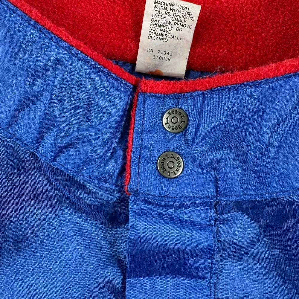 Vintage LL Bean Jacket Mens XL Blue Windbreaker Popover Snap Up Pullover USA 90s